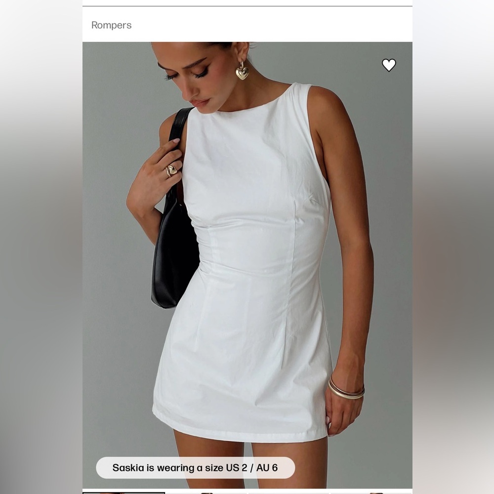 Princess Polly White Sleeveless Mini Dress with Scoop Neck